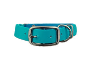 Turquoise & Teal Multicolour Waterproof Biothane Buckle Dog Collar