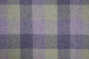 Lavender Block Check Harris Tweed Dog Collar