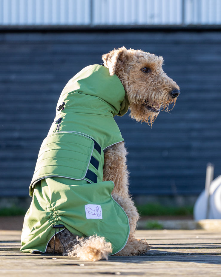 Collared Creatures Green Superior Waterproof Dog Coat