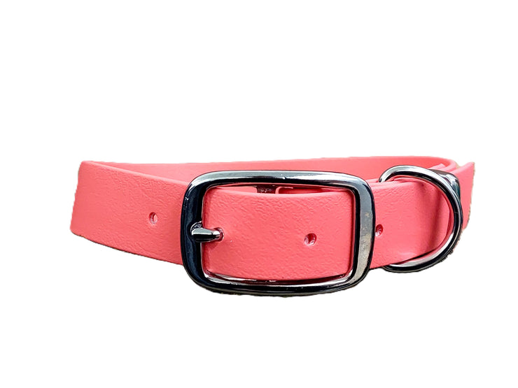 Coral&nbsp;Waterproof Biothane Dog Collar Handmade in Yorkshire