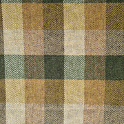 Green Block Herringbone Luxury Harris Tweed Dog Collar