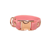 Baby Pink Small Breed Waterproof Biothane Dog Collar 21cm to 28cm Neck