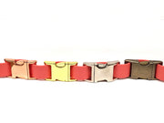 Coral Waterproof Biothane Metal Clasp Dog Collar