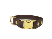 Dark Brown Small Breed Waterproof Biothane Dog Collar 21cm  28cm neck