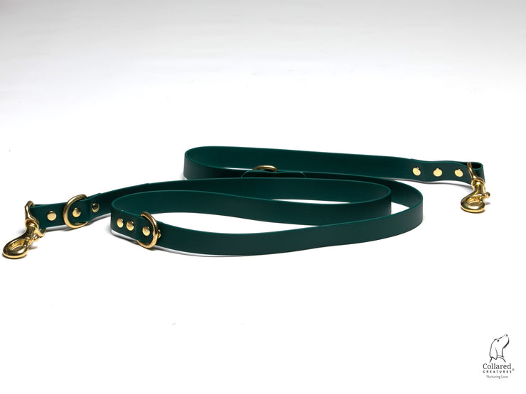 Dark Green Waterproof / Biothane Dog Training Lead Handmade in Yorkshire UK