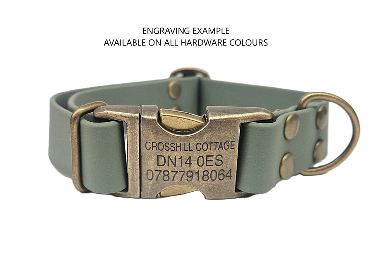 Guacamole Waterproof Biothane Metal Clasp Dog Collar