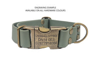 Navy Small Breed Waterproof Biothane Dog Collar 21cm to 28cm Neck