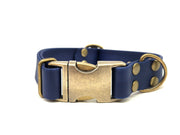 Navy Waterproof Biothane Metal Clasp Dog Collar