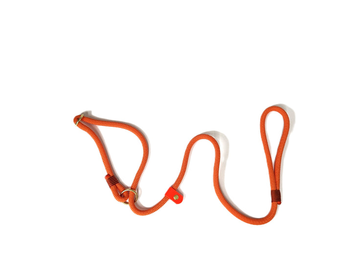  Neon Orange  Handmade Rope Slip or Clip lead