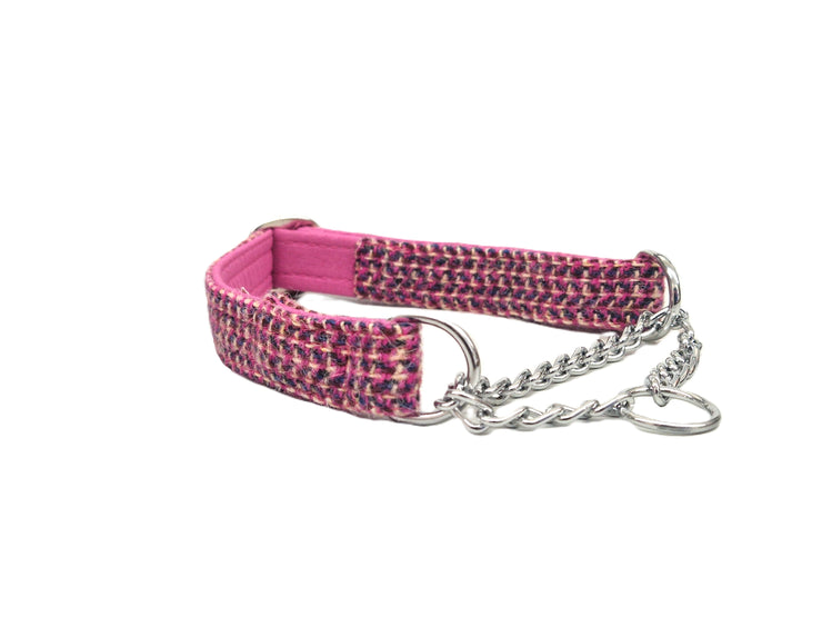 Pink Paradise - Martingale / Half Choke Luxury Dog Collar 