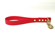 Red Waterproof Biothane Traffic Handle Handmade in Yorkshire