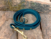 Dark Green Waterproof Biothane Dog Lead Handmade in Yorkshire